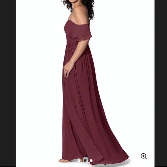 Azazie Razia Dress | Cabernet - Picture 3 of 7